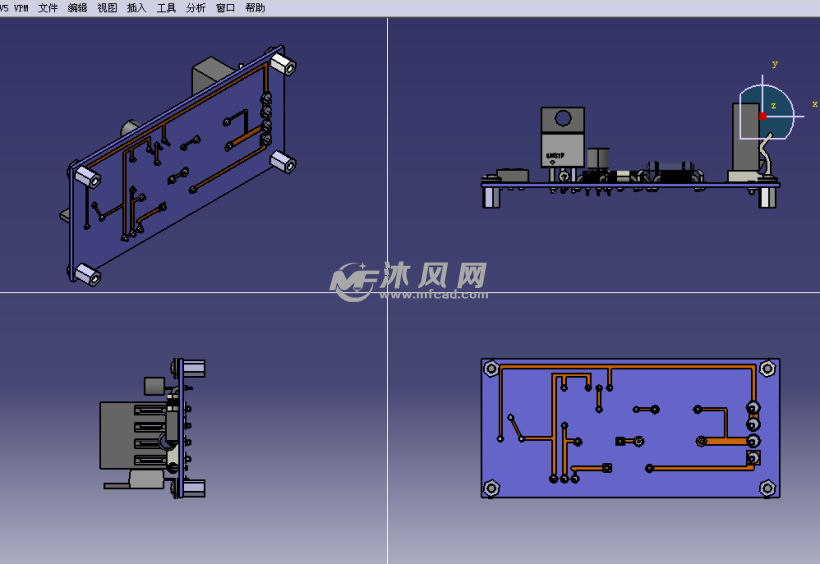 太阳能充电器PCB板设计模型 - catia生活用品