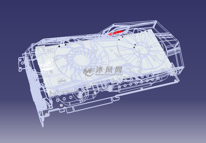 电脑显卡驱动器设计模型 - catia电脑周边模型
