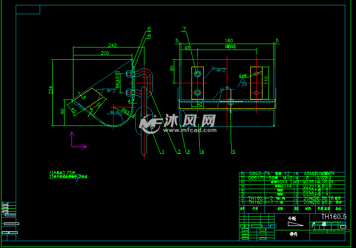 th160斗式提升机全套cad图 - autocad机械图纸 - 沐风