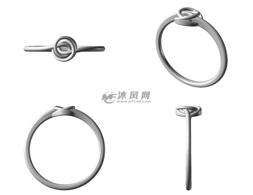 玫瑰样式的钻石戒指设计模型 - solidworks生活