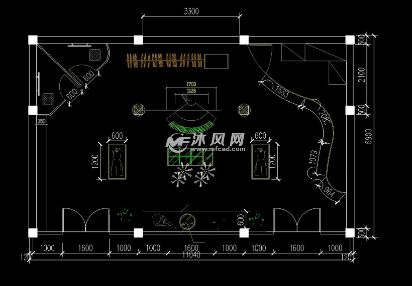 某服装店装饰cad设计图