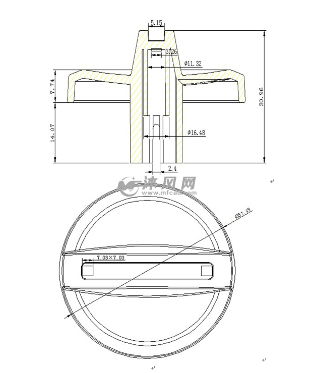 洗衣机旋钮注塑模具设计(设计全套)