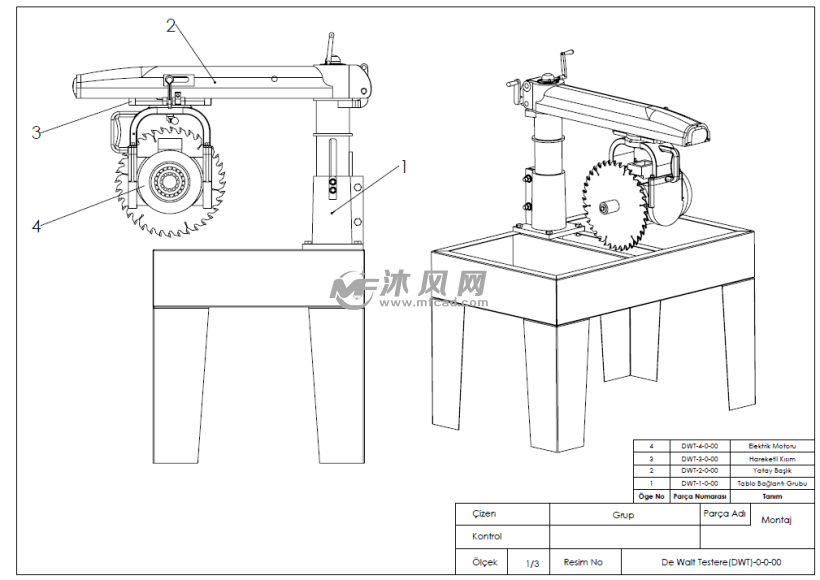 锯木机进给机构 - solidworks机械设备模型下载