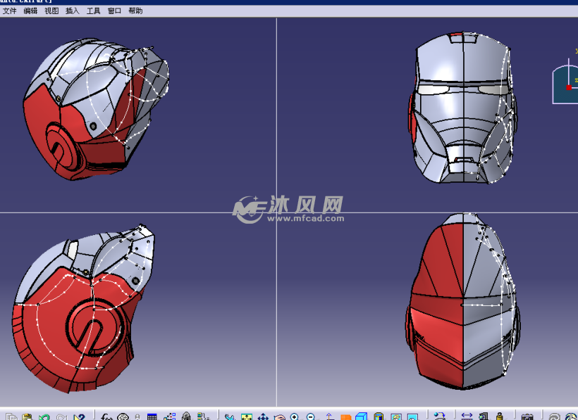 钢铁侠头盔设计模型设计