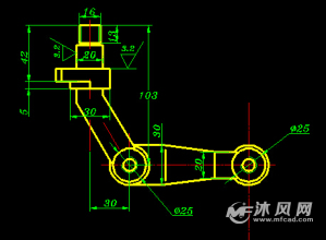 汽车转向摇臂图纸