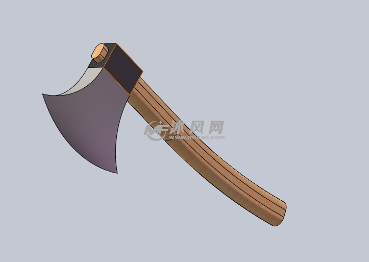 简易斧头模型 - solidworks生活用品类模型下载
