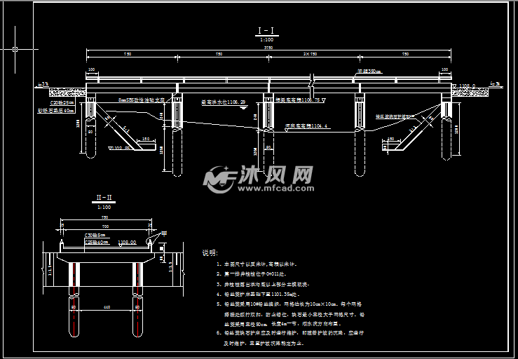 5米跨度板桥桥梁设计图 - cad桥,塔图纸建筑图纸,桥