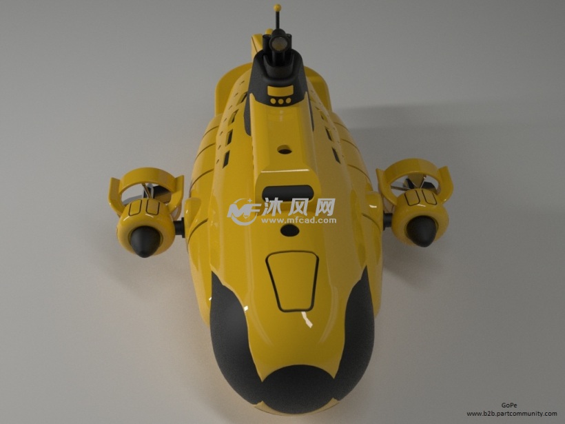 小潜艇模型 - solidworks玩具公仔类模型下载