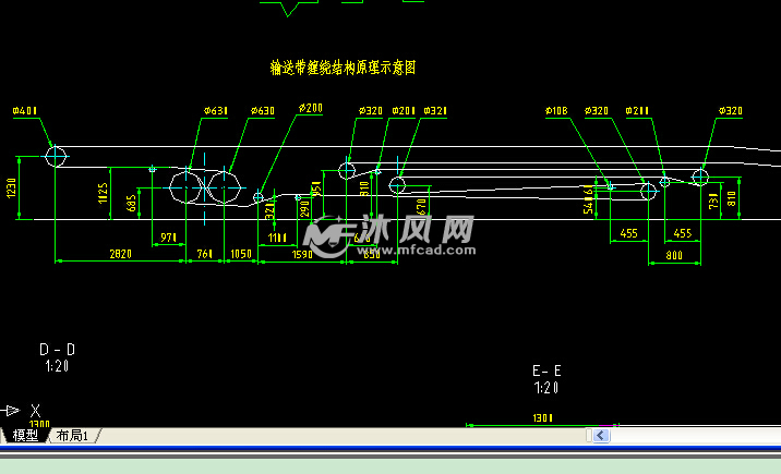 DSJ100-63-2×75伸缩皮带机详细装配图 - Au