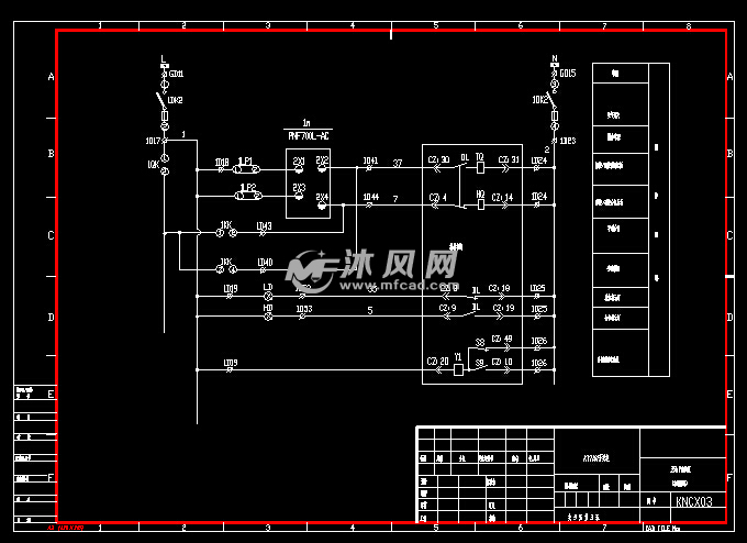 kyn61高压开关柜-35kv出线柜电气图全套图纸