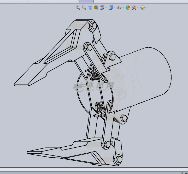 solidworks画人手,solidworks画人 机械手抓设计模型 - solidworks机械设备模型下载