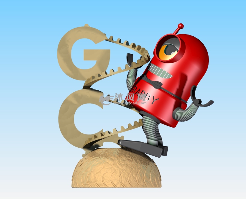 卡通小机器人sw设计模型 - solidworks机械设备