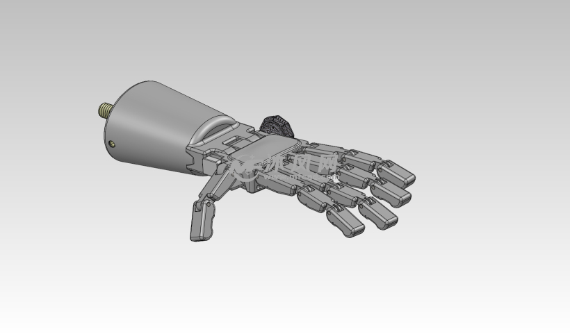 简单的仿人形机械手设计模型 - solidworks机械