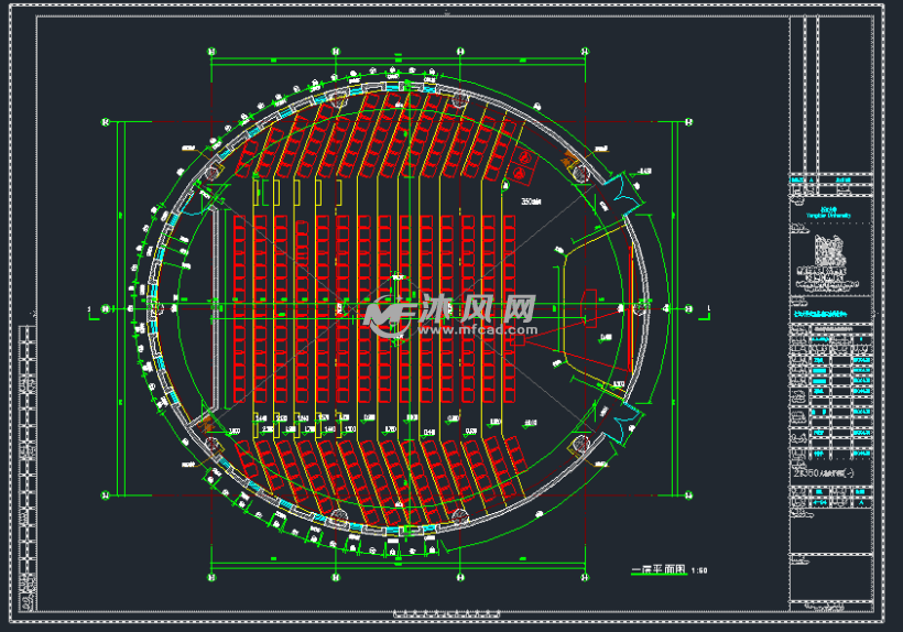 长江大学石油科技中心建筑施工图 - 其它cad办