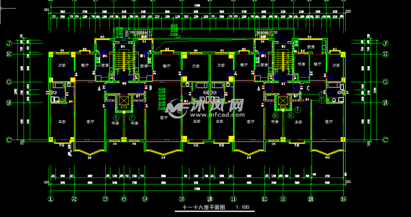 澳洲康都高层住宅楼全套建筑图 - AutoCAD多层