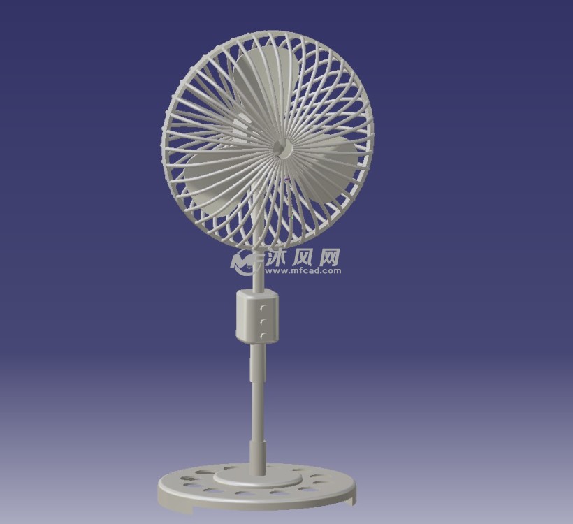 CATIA绘制的风扇设计模型 - catia生活用品模型