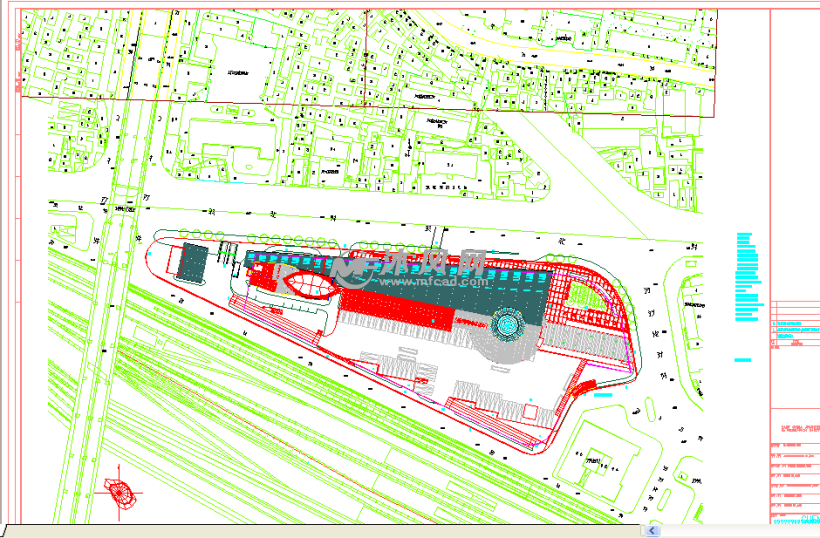 上海长途汽车客运总站CAD图纸 - AutoCAD多