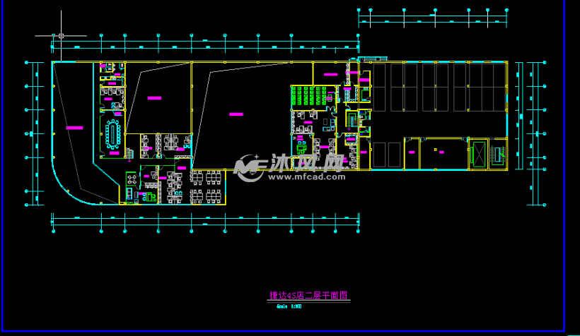 捷达4s店建筑平面图