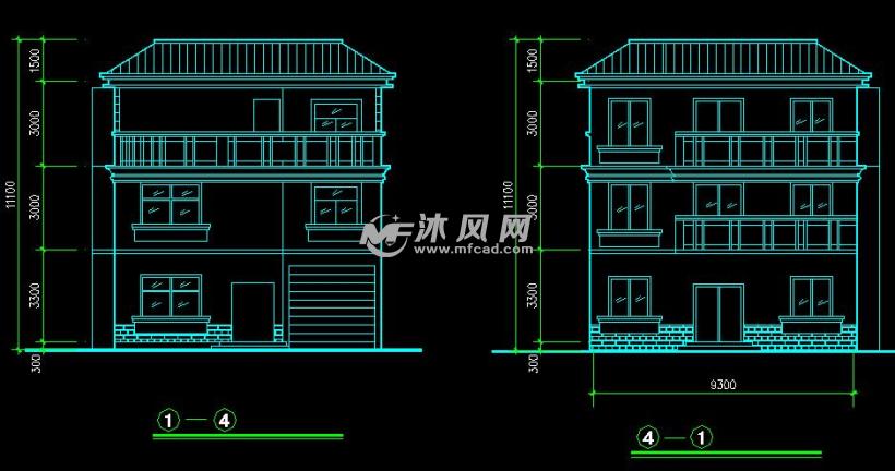 90平米3层广州石桥小型别墅住宅设计施工别墅农村海门出售平面叠图片