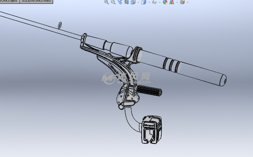 钓鱼必带工具之鱼竿支架设计模型