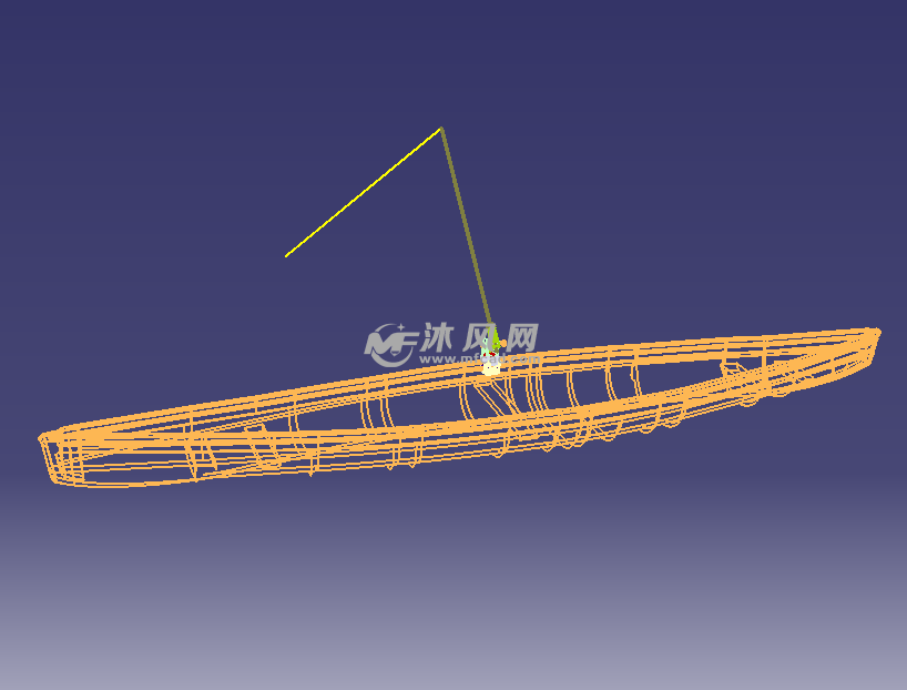 安装在独木舟的鱼竿架设计模型 - solidworks生