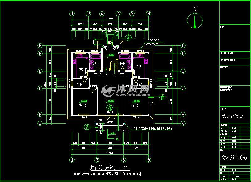146平米3层大连农村私人别墅设计施工平面图