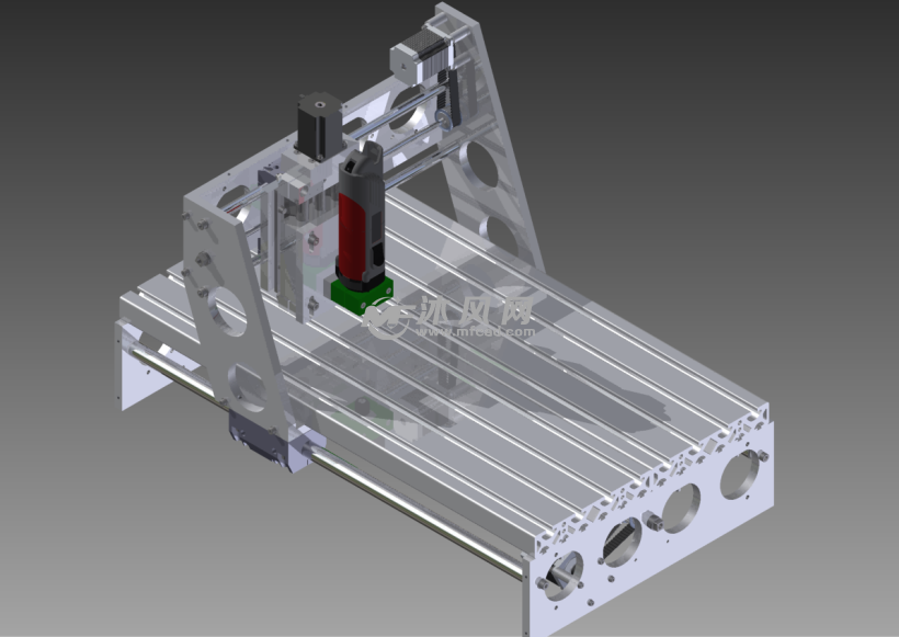 CNC雕刻机机械机构设计模型 - solidworks机械