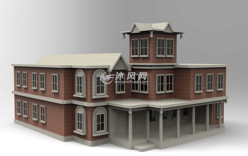 维多利亚风格建筑模型 - cad建筑单体模型下载