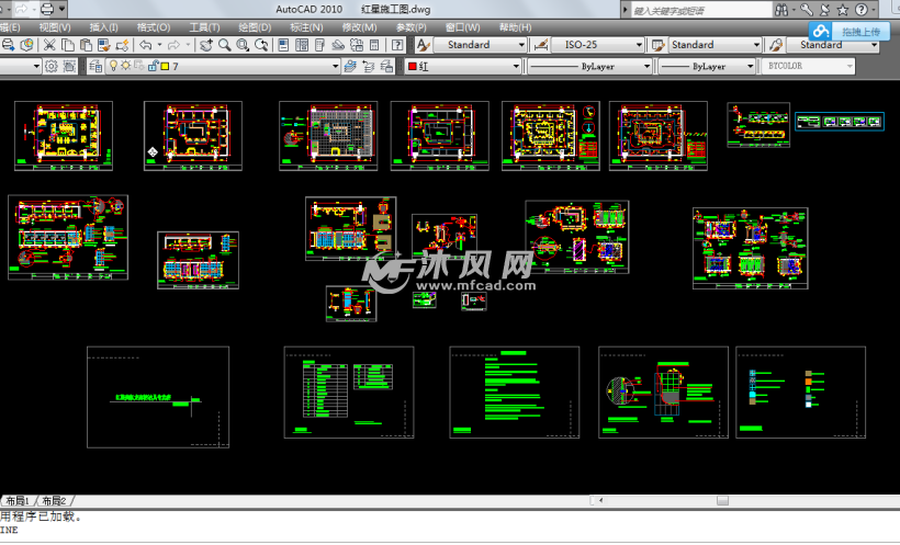 红星美凯龙家具店,家具专柜的CAD施工图 - ca