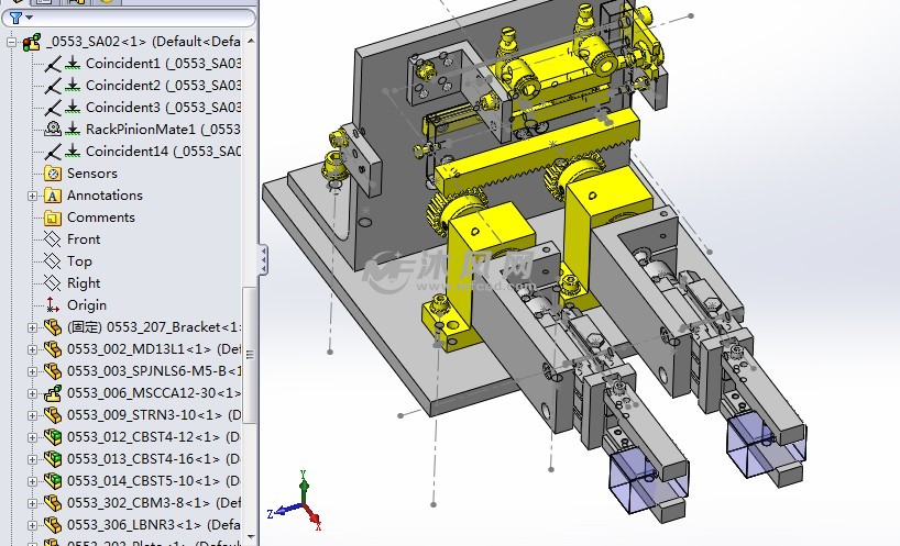 90度翻转机构 - solidworks机械设备模型下载 - 沐风