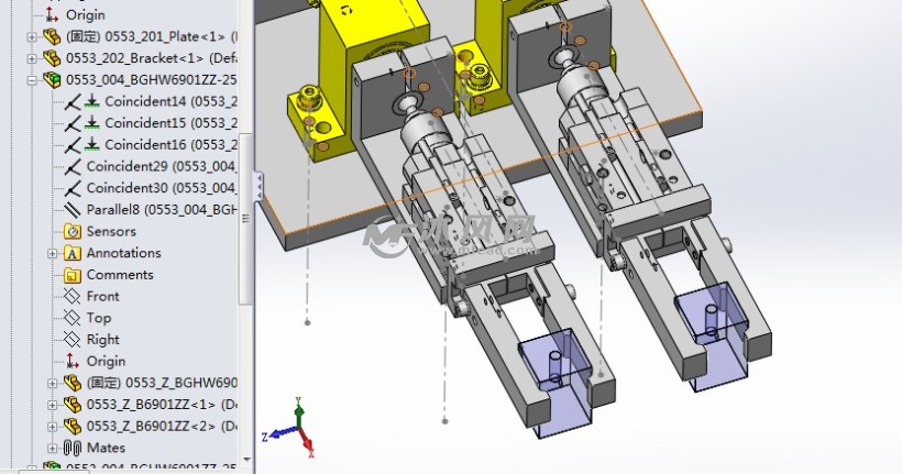 90度翻转机构 - solidworks机械设备模型下载 - 沐风