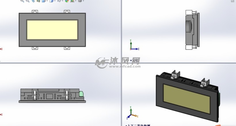 小型触摸屏 - solidworks电气设备及元件模型下