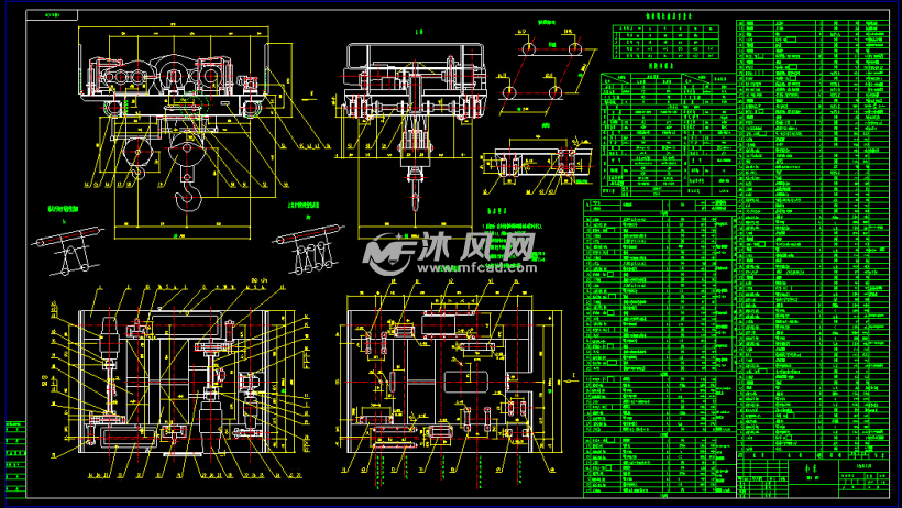cad图纸 机械图纸 起重与提升设备