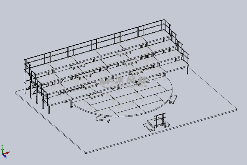 下置式舞台框架结构设计模型