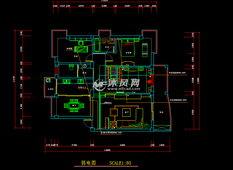 家居装修照明电路图