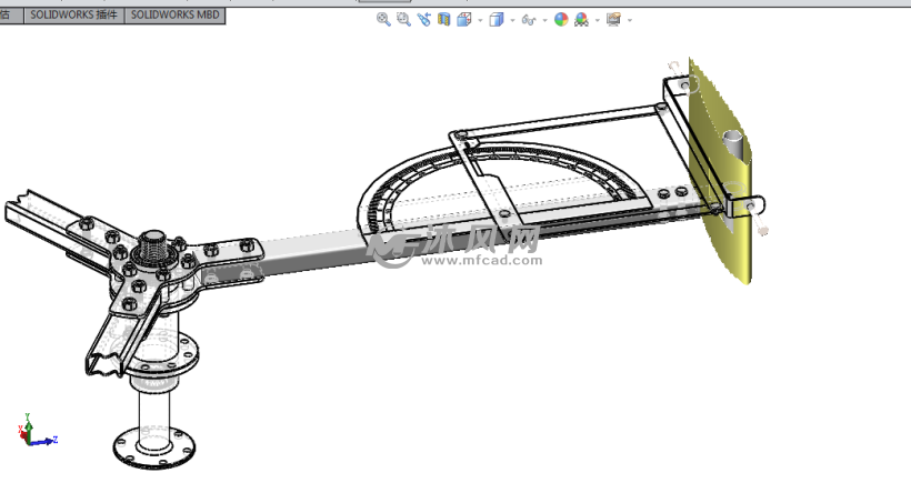 叶片桨距角测量工具设计模型 - solidworks机械