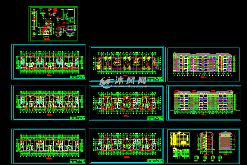 新源里住宅小区建筑图纸 - AutoCAD多层办公楼