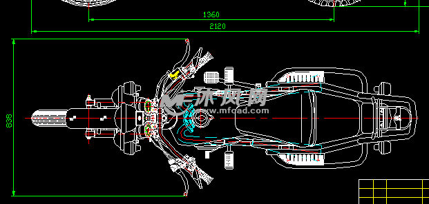 摩托车外形图 - AutoCAD普通工程机械图纸