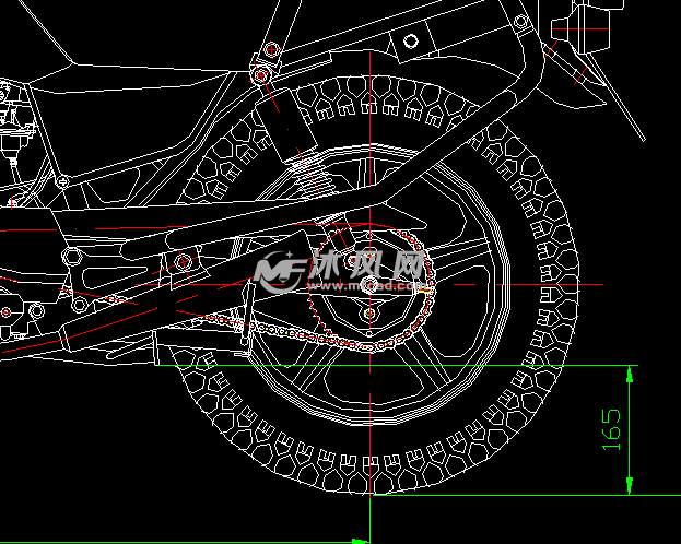 摩托车外形图 - AutoCAD普通工程机械图纸