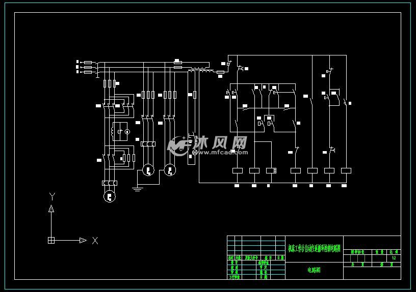 机床工作台自动往返循环控制电路图 - AutoCA