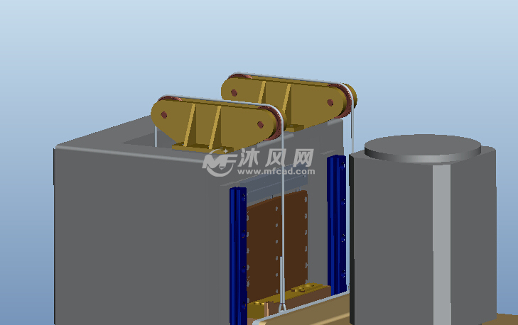 立式加工中心直线电机z轴进给系统完整模型 -