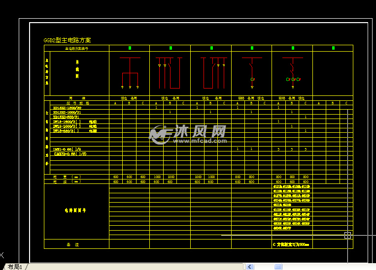 低压成套配电柜GGD主电路方案全套图纸 - Au