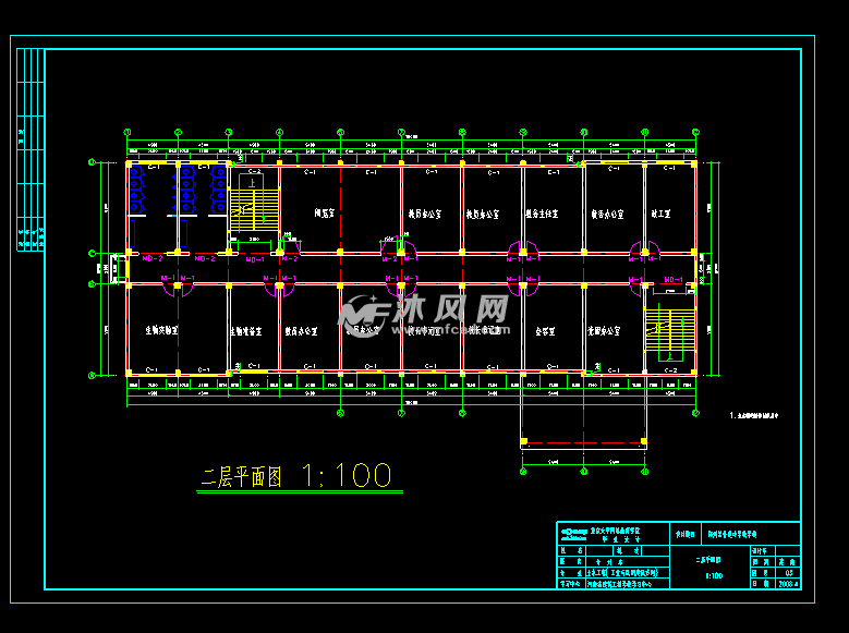 某五层中小学教学楼建筑设计图