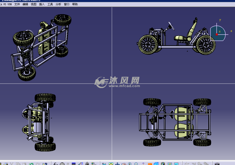 自制(atv)四驱赛车设计模型