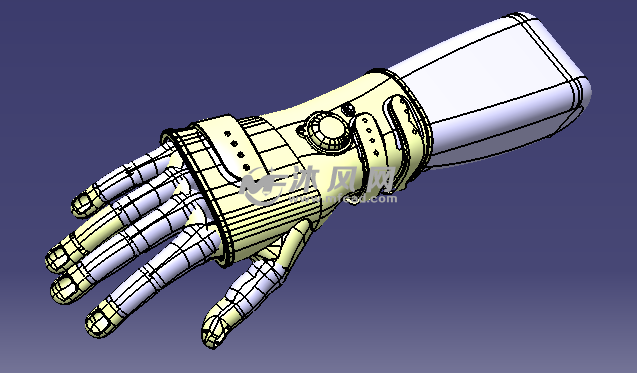 概念款式的机械手护套设计模型 - catia机械设备