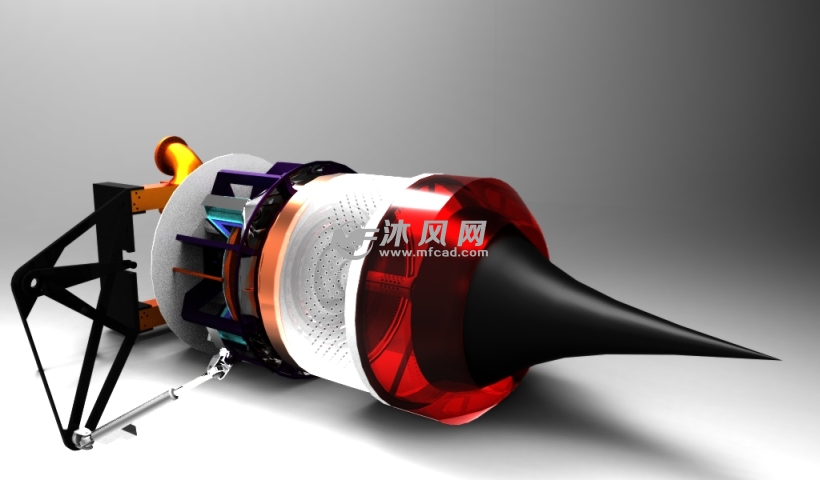 火箭推进器模型 - solidworks交通工具模型下载