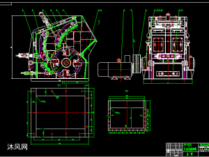 pf1007反击式破碎机全套生产图 autocad矿山机械图纸下载 沐风