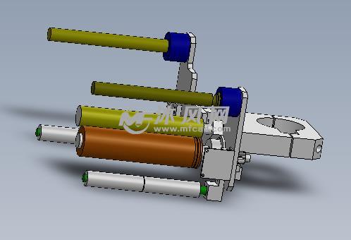保护膜传送机构 - solidworks机械设备模型下载