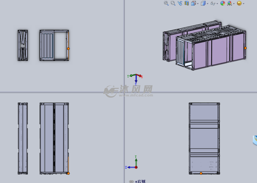 创新设计之可折叠的集装箱模型 - solidworks生