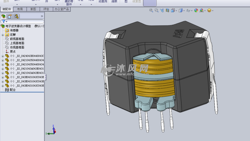 电子逆变器设计模型 - solidworks机械设备模型
